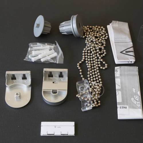 Mécanisme enrouleur à chainette 25mm gris métal Must