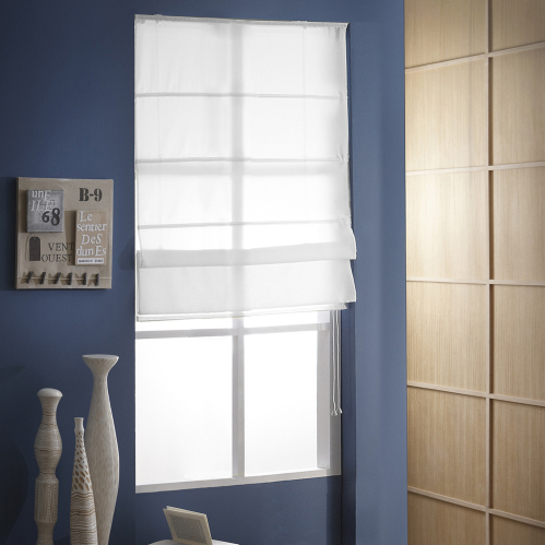 Store bateau voile Blanc perle