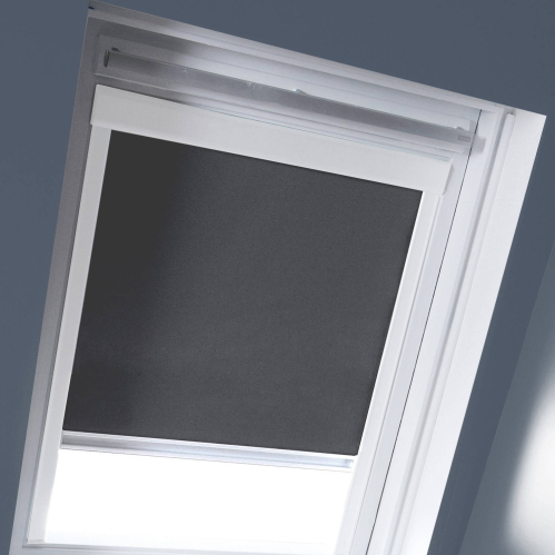 Store de toit occultant cadre blanc compatible VELUX® -...