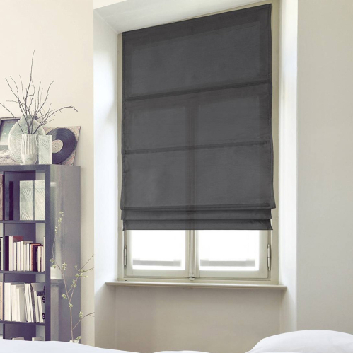 Store bateau tamisant panama à chaînette - Gris anthracite