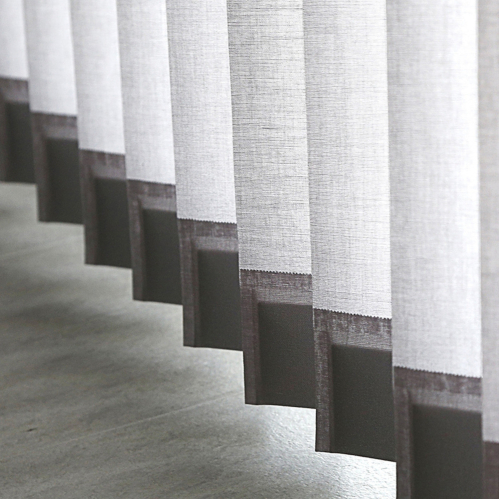 Lot de 9 lamelles verticales 127mm sans chainette basse pour store californien