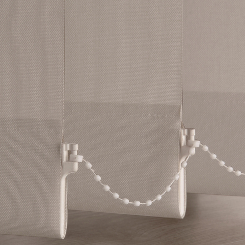 Lot de 5 lamelles verticales 89mm unies pour store californien