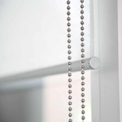 Store enrouleur voile tissu mesh - gamme Must - Blanc perle