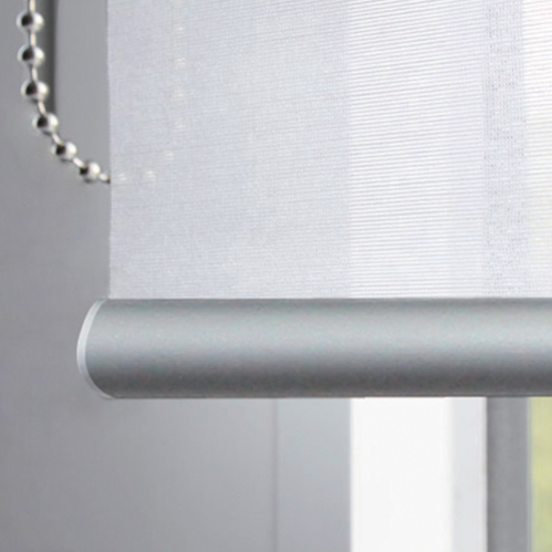 Store enrouleur voile tissu mesh - gamme Must - Blanc perle