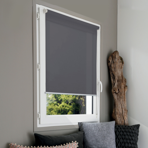 Store enrouleur voile mesh sans percer - gamme Must - Gris anthracite