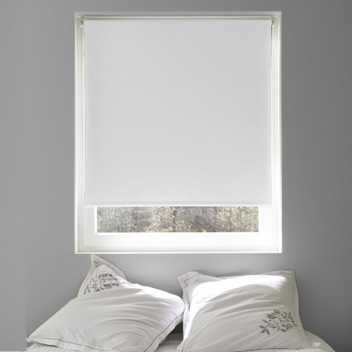 Store enrouleur occultant uni h250cm - Blanc