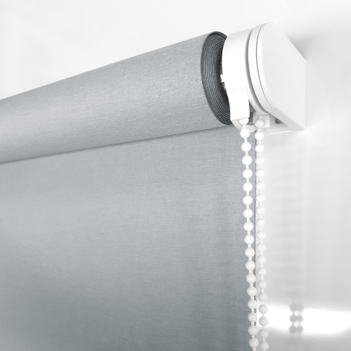 Store enrouleur occultant tissu double face - Gris bleuté