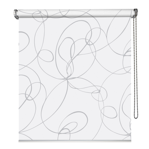 Store enrouleur tamisant motif zigzag gamme Must - Blanc
