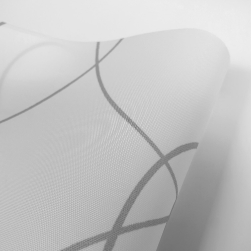 Store enrouleur tamisant motif zigzag gamme Must - Blanc