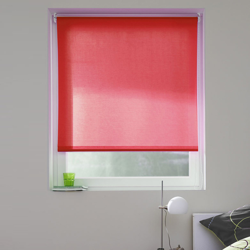 Store enrouleur tamisant uni h190cm - Rouge