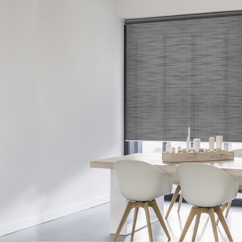 Store enrouleur voile texturé lurex gamme Must - Gris
