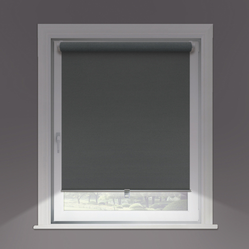 Store enrouleur occultant automatique sans percer gamme Must - Gris anthracite