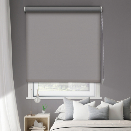 Store enrouleur occultant thermique revers alu h190cm - Gris