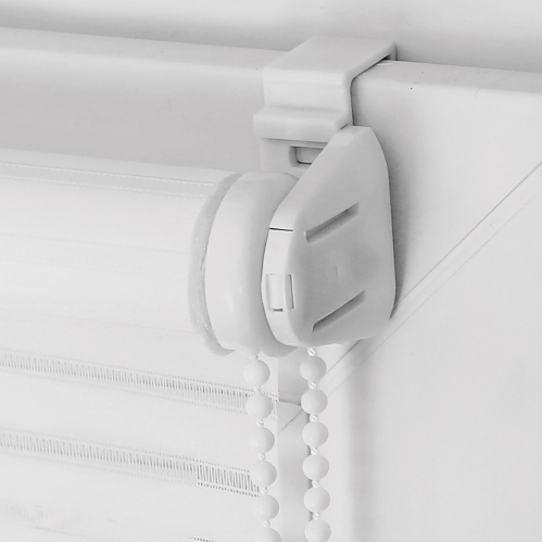 Store enrouleur tamisant sans percer - Blanc ajouré