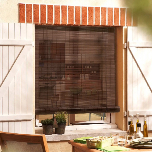 Roll'up bambou fins rondins pour intérieur et extérieur