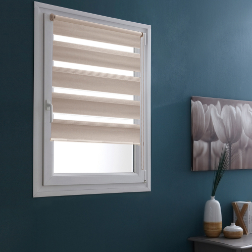 Store enrouleur jour nuit chaînette coordonnée h250cm