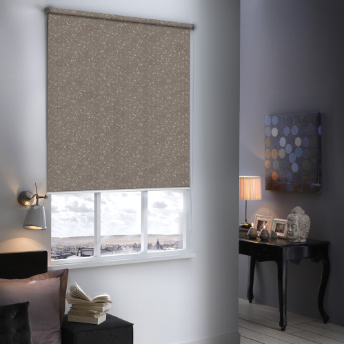 Store enrouleur occultant à paillettes - gamme Must - Taupe