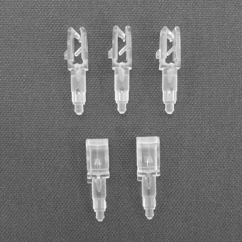 5 crochets transparents porte lamelles de store californien