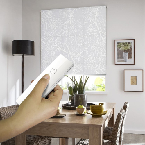 Pack store enrouleur tamisant motif arbre + moteur