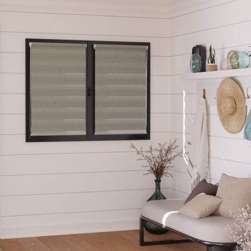 Lot de 2 stores jour nuit prêt-à-poser sans percer h250cm