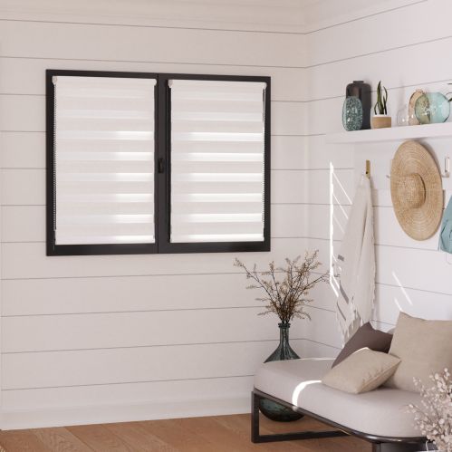 Lot de 2 stores jour nuit prêt-à-poser sans percer h250cm