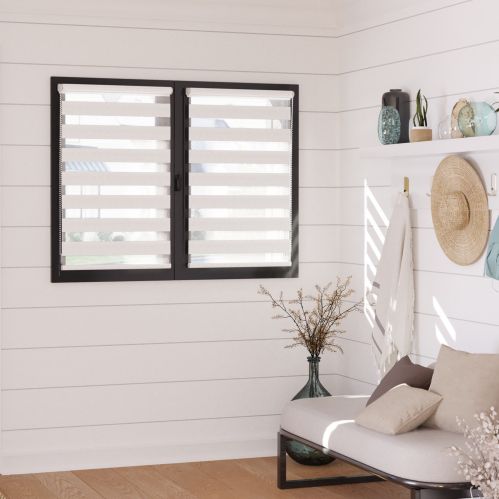 Lot de 2 stores jour nuit prêt-à-poser sans percer h250cm