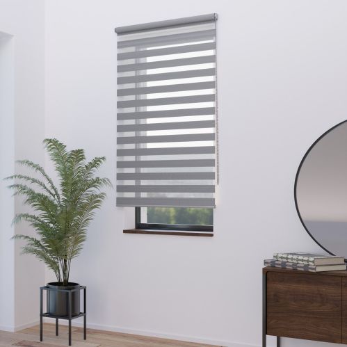 Store enrouleur jour nuit chic prêt-à-poser gris - gamme Must
