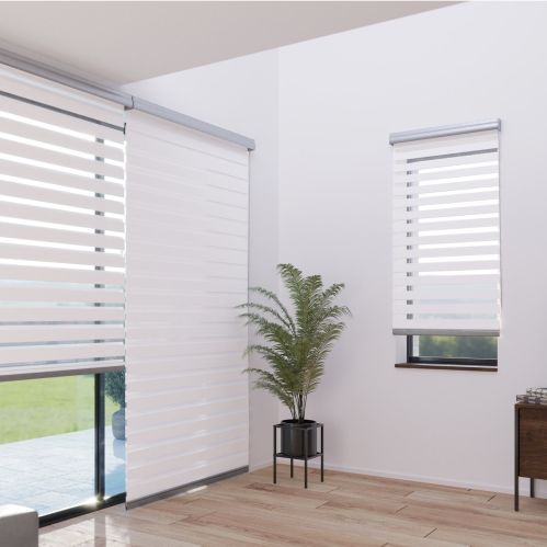 Store enrouleur jour nuit alutech avec coffre - gamme MustStore enrouleur jour nuit blanc alutech avec coffre - gamme Must