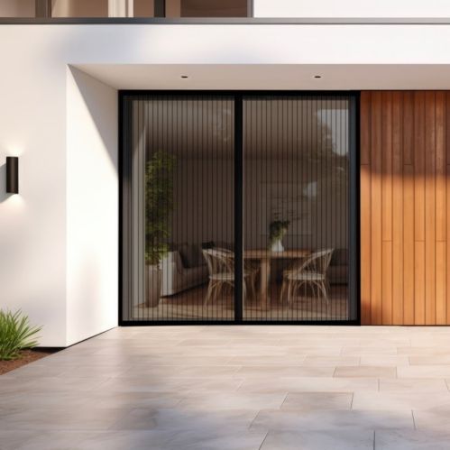 Moustiquaire rideau de porte pour baie vitrée sans percer