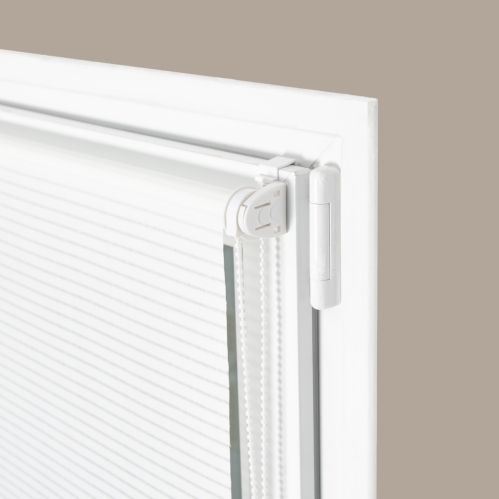 Store enrouleur tamisant strié sans percage - Essentiel