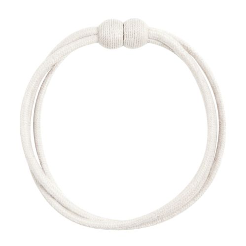 Embrasse blanche aimanté 3 liens en corde - V.créations