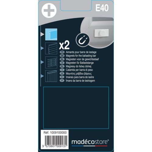 Lot de 2 aimants pour barre de lestage de store enrouleur