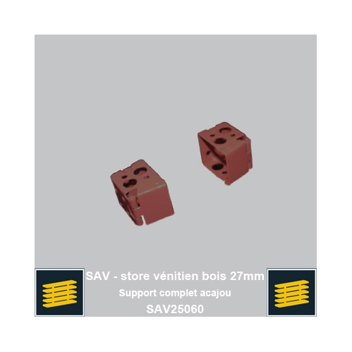 Support complet acajou pour venitien bois 27mm