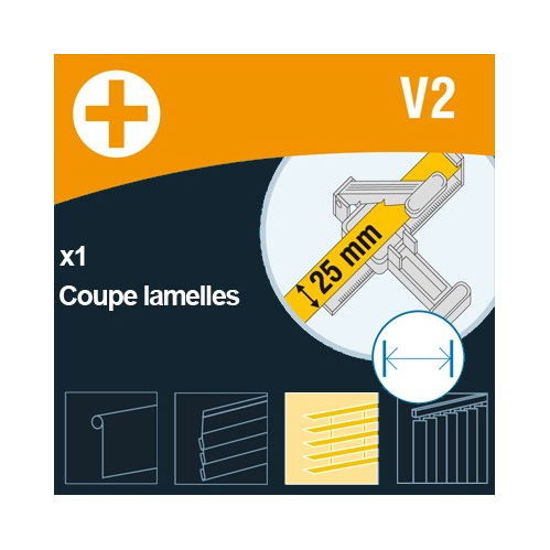 V2 : Coupeur de Lamelles 25 mm GRIS